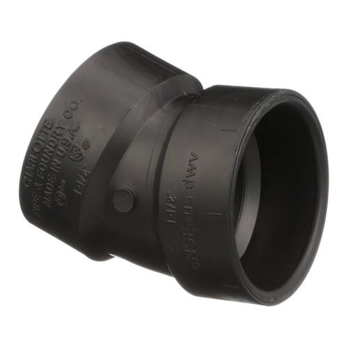 ABS DWV 22-1/2-Degree Hub x Hub Elbow Fitting 2 in.