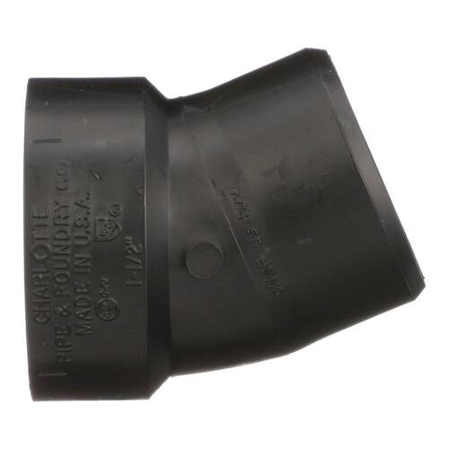 ABS DWV Elbow Fitting 1-1/2 in. 22-1/2-Degree Hub x Spigot