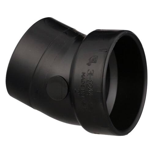 ABS DWV 22-1/2-Degree Hub x Spigot Elbow Fitting 4 in.