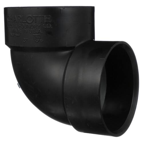 Vent Elbow 3 in. 90?? ABS DWV Hub x Hub