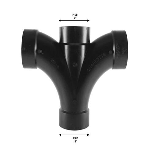 ABS  Double Fixture Fitting 2 in. DWV