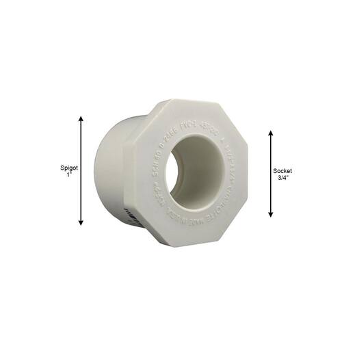 PVC Bushing 1 in. x 3/4 in. Underground Use PSI-450 6