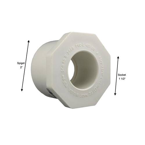 PVC Bushing 2 in. x 1-1/2 in. Underground Use PSI-280