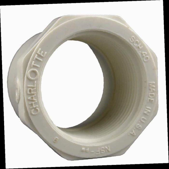 PVC Schedule 40 Reducer Bushing Fitting 3/4 in. x 1/2 in.