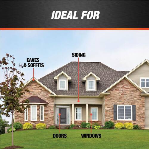 Exterior Sealant, DYNAFLEX ULTRA, Advanced, Black, Window, Door, and Siding, 10.1 oz.