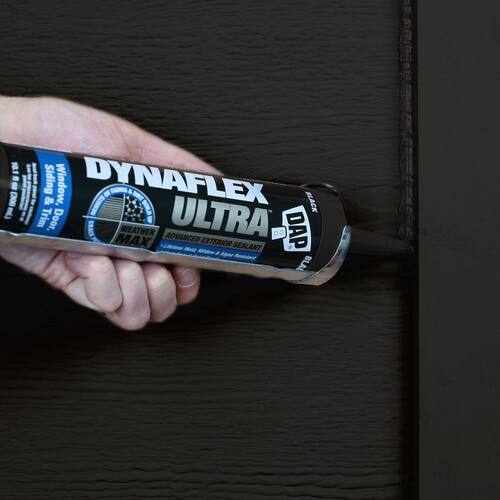 Exterior Sealant, DYNAFLEX ULTRA, Advanced, Black, Window, Door, and Siding, 10.1 oz.