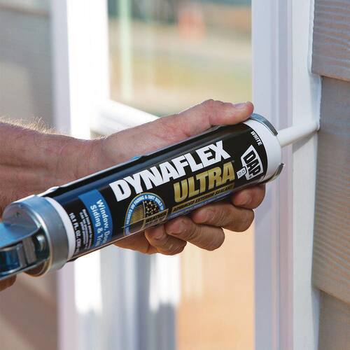 Exterior Sealant, DYNAFLEX ULTRA, Advanced, Black, Window, Door, and Siding, 10.1 oz.