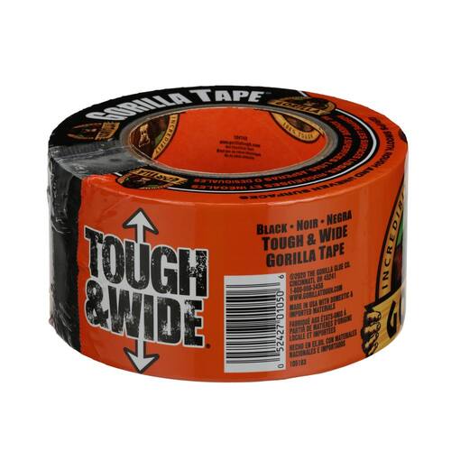 Duct Tape, Tough and Wide, Black, 25 yds.