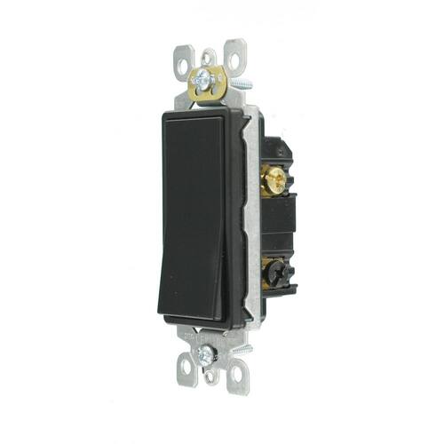 Switch 3-Way 15 Amp, Black Decora