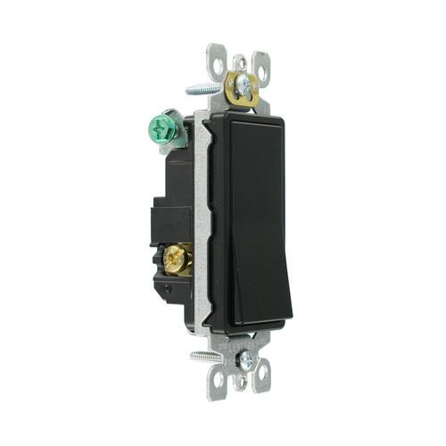 Switch 3-Way 15 Amp, Black Decora