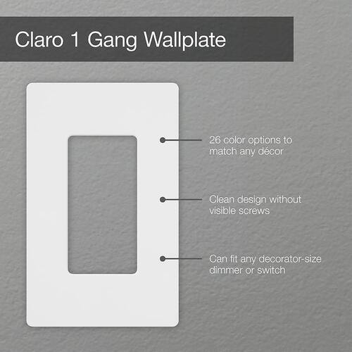 Wall Plate 1 Gang for Decorator/Rocker Switches Gloss Black 1-Pack