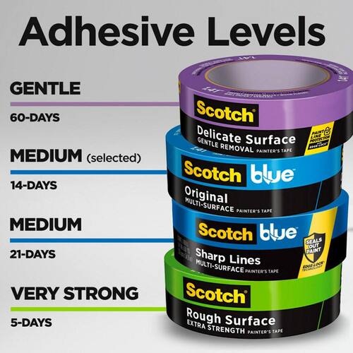 Painter's Tape, Original Multi-Surface, ScotchBlue, 0.94 In. x 60 Yds. (9 Rolls)