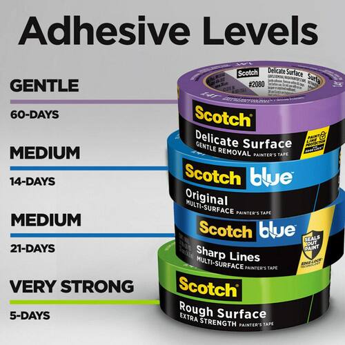 Painter's Tape, Sharp Lines, Multi-Surface, with Edge-Lock, ScotchBlue, 0.94 in. x 60 yds.