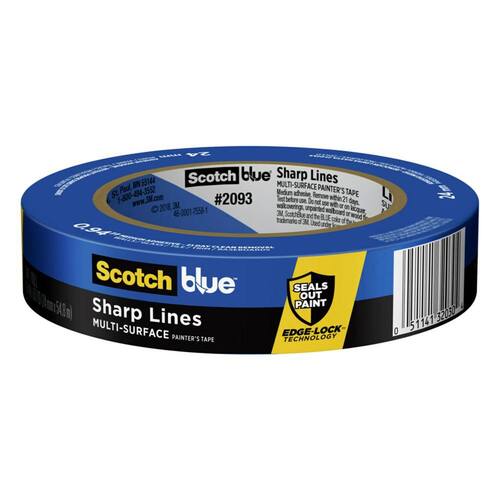 Painter's Tape, Sharp Lines, Multi-Surface, with Edge-Lock, ScotchBlue, 0.94 in. x 60 yds.