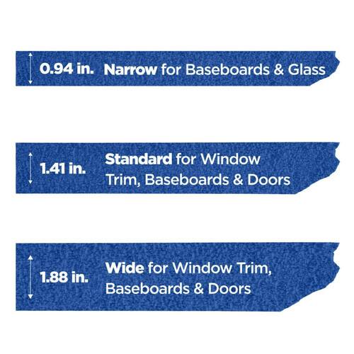 Painter's Tape, Sharp Lines, Multi-Surface, with Edge-Lock, ScotchBlue, 1.41 in. x 60 yds. (3-Pack)