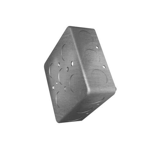 Electrical Box 4 in. x 1-1/2 in. 2-Gang Square Steel