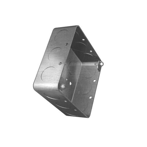 Electrical Box 4 in. x 1-1/2 in. 2-Gang Square Steel