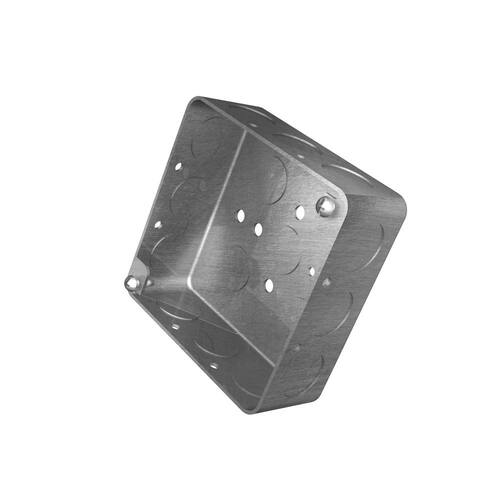 Electrical Box 4 in. x 1-1/2 in. 2-Gang Square Steel