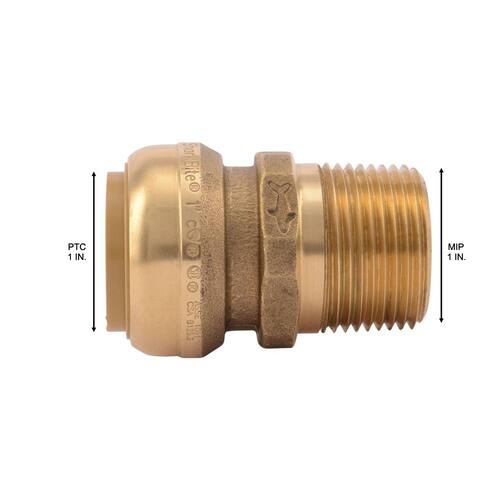 Brass Adapter Fitting 1 in. Push-to-Connect x MIP 1pc.