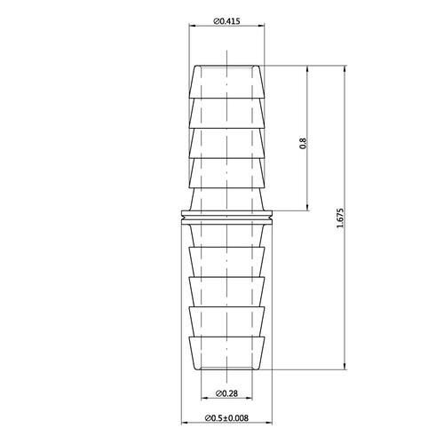 Barb Brass Splicer Fitting 3/8 in. x 3/8 in.