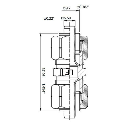 Brass Coupling 3/8 in. Compression PSI-150 (4-Pack)