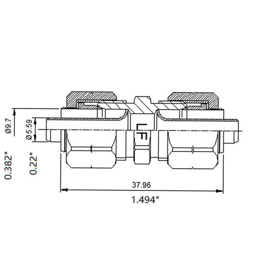 Brass Coupling 3/8 in. x 3/8 in. Compression