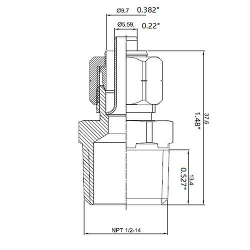 Brass Adapter 3/8 in. Male Compression PSI-150 (4-Pack)