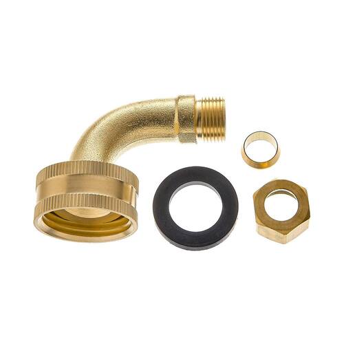 Brass Elbow Adapter Fitting 3/4 in. FHT x 3/8 in. OD Compression 90-Degree