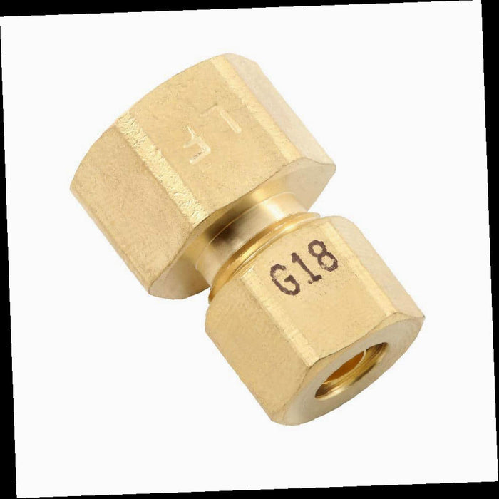 Brass Reducing Coupling Fitting 3/8 in. x 1/4 in. OD Compression