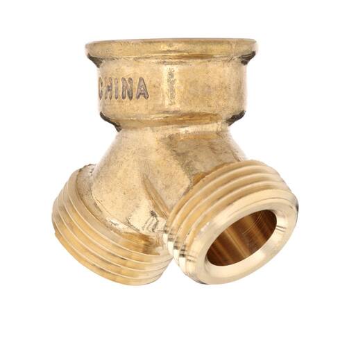 Brass Wye 3/4 in. FHT x 3/4 in. FHT x 3/4 in. MHT