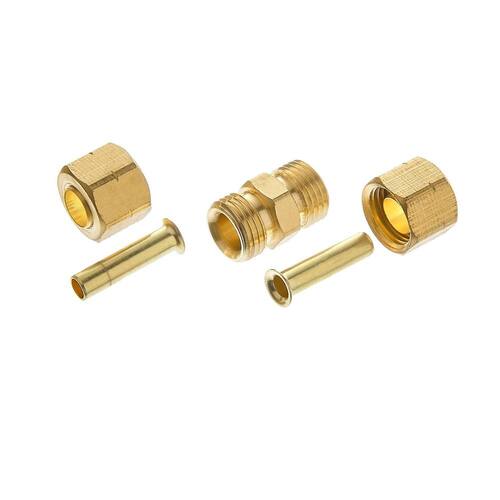 Brass Coupling Fitting 1/4 in. OD Compression