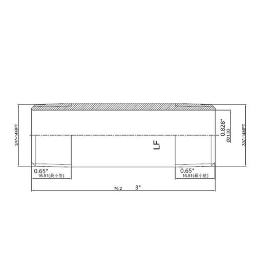 Brass Nipple 3/4 in. Male Threaded PSI-150