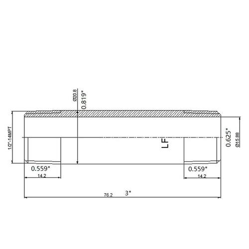 Chrome Nipple Fitting 1/2 in. x 3 in. MIP