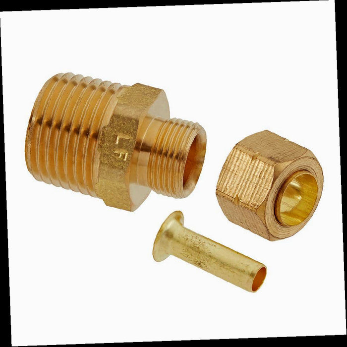 Brass Adapter 3/8 in. Comp x 1/2 in. MIP