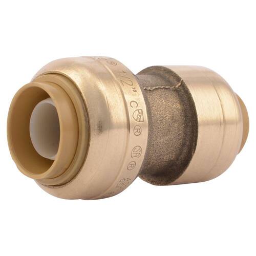 Brass Reducing Coupling Fitting 1/2 in. x 3/8 in. Push-to-Connect