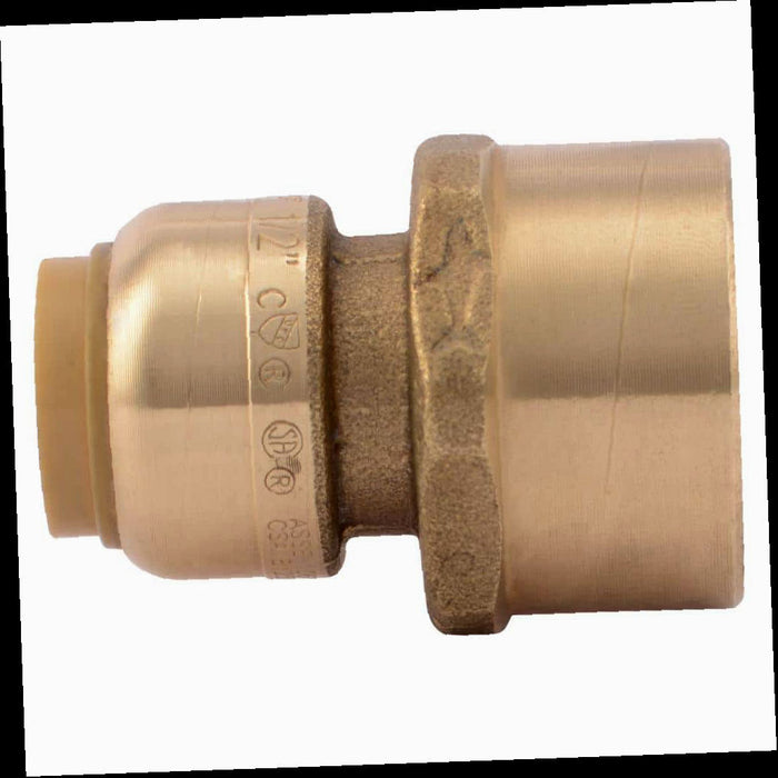 Brass Adapter Fitting 1/2 in. x 3/4 in. Push-to-Connect with 1pc.