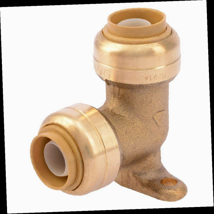 Brass 90-Degree Drop Ear Elbow Fitting 1/2 in. Push-to-Connect