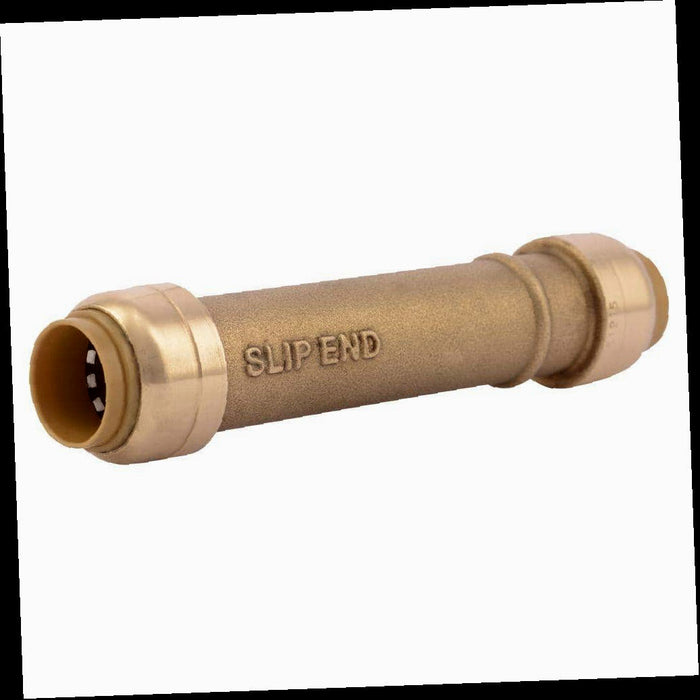 Brass Slip Coupling Fitting 1/2 in. Push-to-Connect