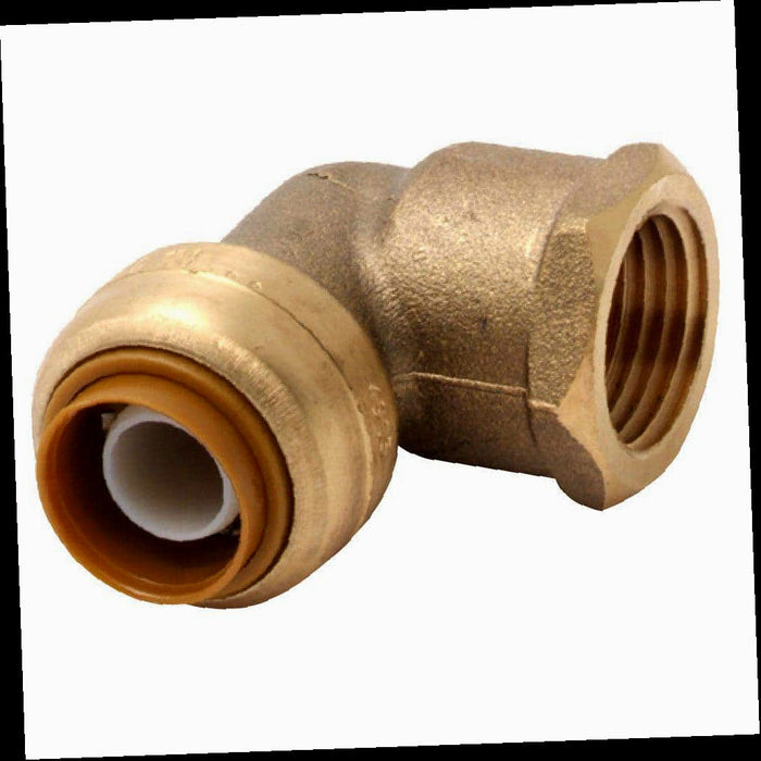 Brass 90-Degree Elbow Fitting 1/2 in. Push-to-Connect x FIP