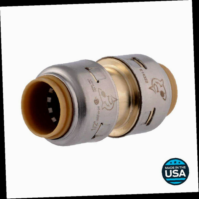 Brass Push-to-Connect Coupling Fitting 1/2 in. 1pc.