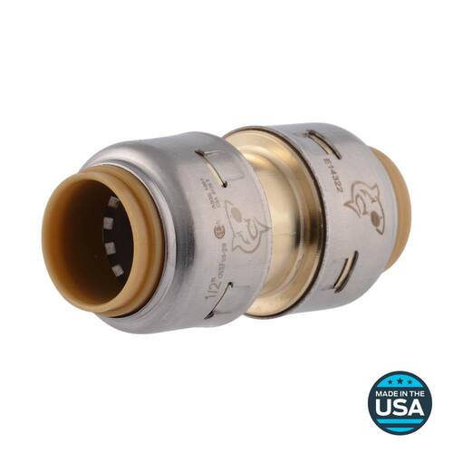 Brass Coupling 1/2 in. Push Fit PSI-400