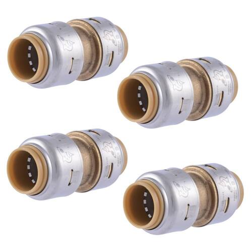 Brass Coupling Fitting 1/2 in. Push-to-Connect Pro Pack (4-Pack)