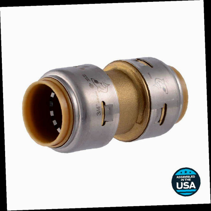 Brass Coupling Fitting 3/4 in. Push-to-Connect Max 1pc.
