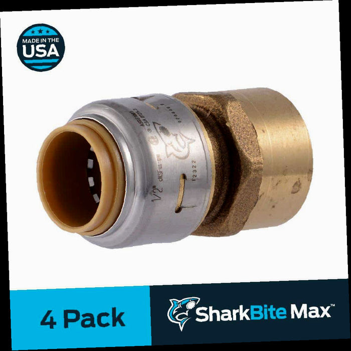 Brass Adapter Fitting 1/2 in. Push-to-Connect x FIP Pro Pack (4-Pack)