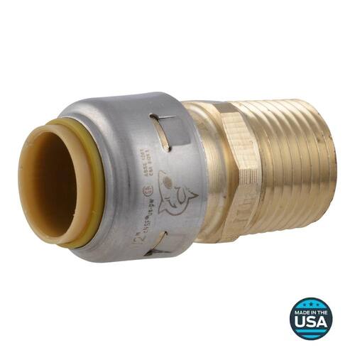 Brass Adapter 1/2 in. Male Push Fit PSI-400