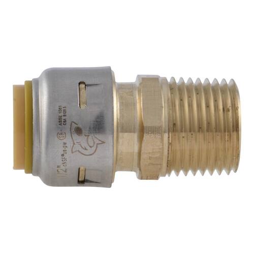 Brass Adapter 1/2 in. Male Push Fit PSI-400