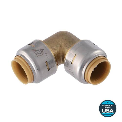 Brass 90-Degree Elbow 1/2 in. Push Fit PSI-400