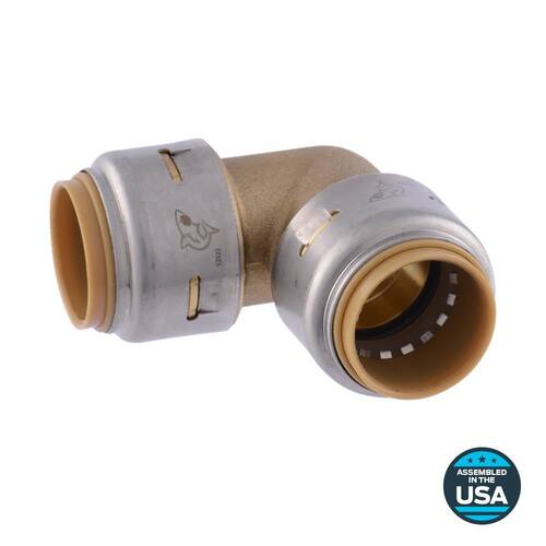 Brass 90-Degree Elbow 3/4 in. Push Fit PSI-400