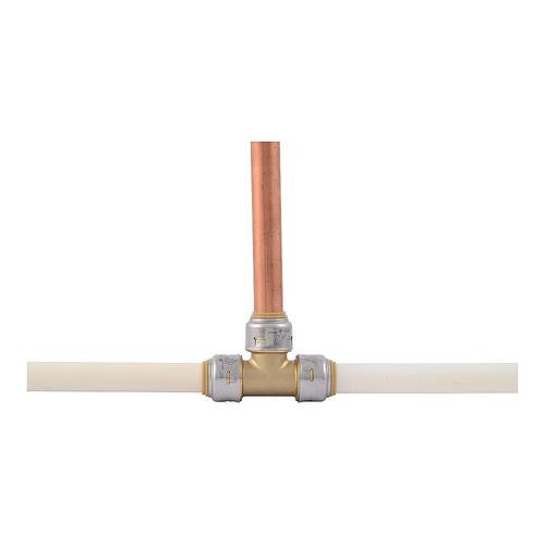 Brass Tee 1/2 in. Push Fit PSI-400 (4-Pack)