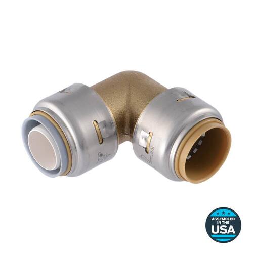 Brass 90-Degree Push Fit 3/4 in.